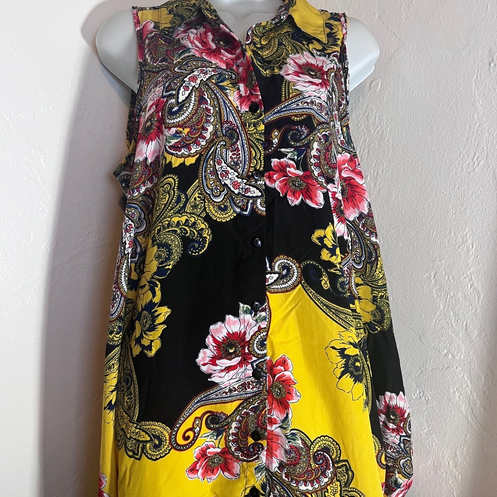 Mlle Gabrielle Asymmetrical Dress - Black, Yellow, Pink